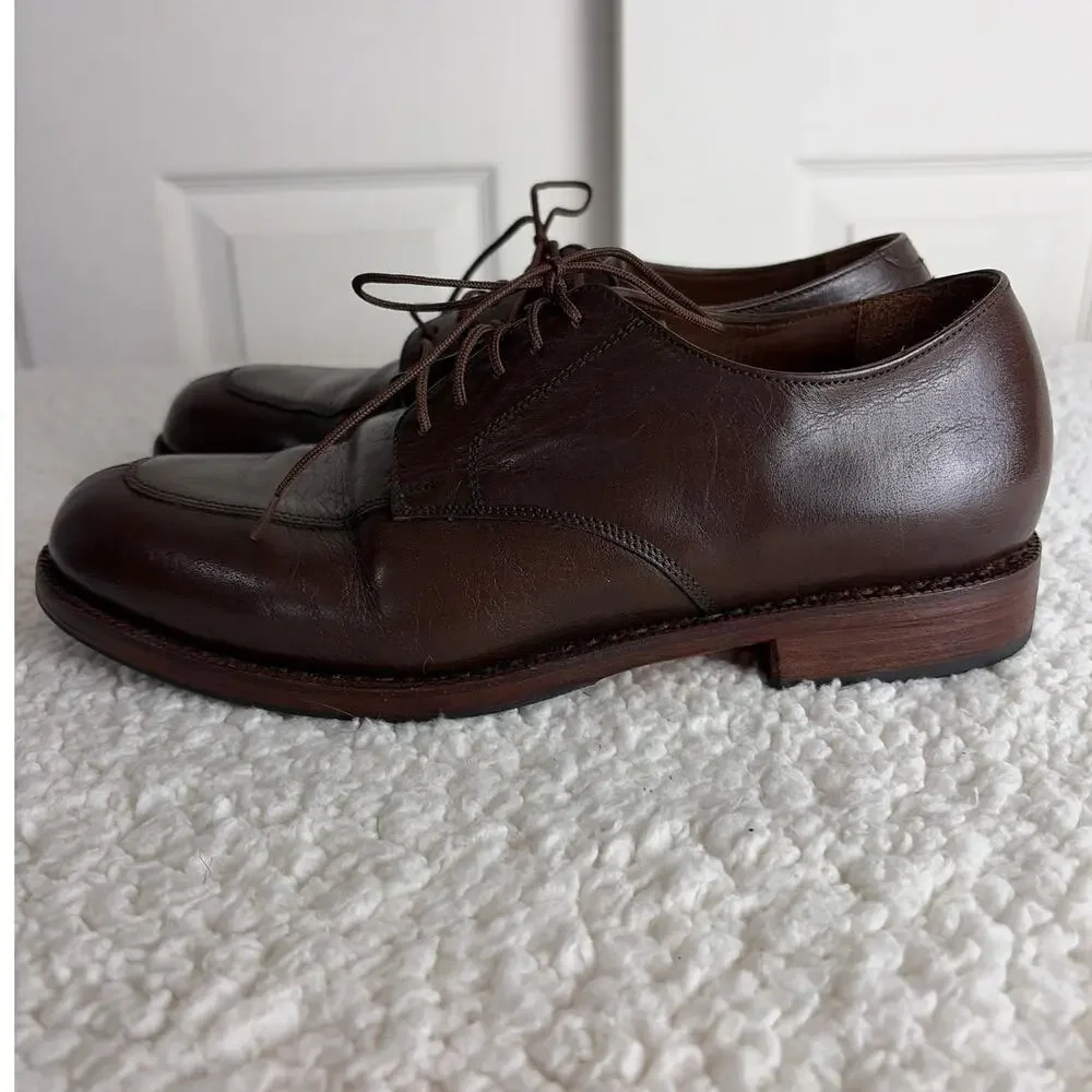 Als Attire Handmade Mens Oxford Shoes Size 8.5-9 Brown Leather One of a Kind